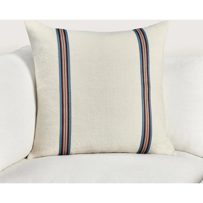 Bacall Cotton Linen Blend Throw Pillow by Villa by Classic Home in white. Made from 60% cotton, 40% belgian linen in a transitional style.