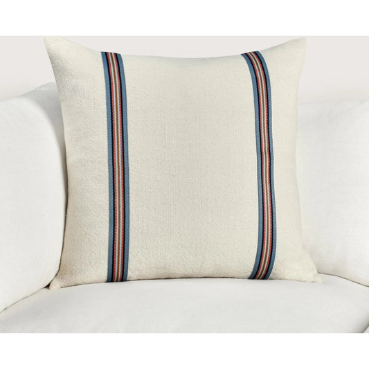 Bacall Cotton Linen Blend Throw Pillow by Villa by Classic Home in white. Made from 60% cotton, 40% belgian linen in a transitional style.