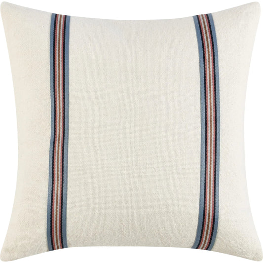 Bacall Cotton Linen Blend Throw Pillow by Villa by Classic Home in white. Made from 60% cotton, 40% belgian linen in a unique style.