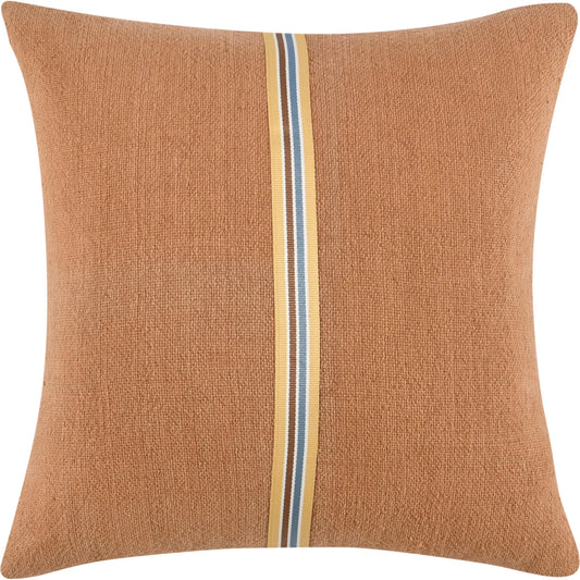 Rowland Cotton Linen Blend Throw Pillow by Villa by Classic Home in hazel brown. Made from 60% cotton, 40% belgian linen in a unique style.