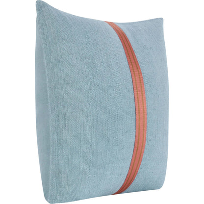 Breton Cotton Linen Blend Throw Pillow by Villa by Classic Home in blue. Made from 60% cotton, 40% belgian linen in a eclectic & global style.