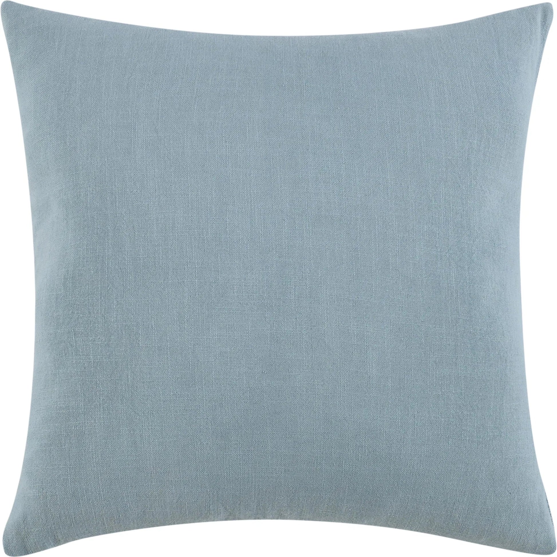 Breton Cotton Linen Blend Throw Pillow by Villa by Classic Home in blue. Made from 60% cotton, 40% belgian linen in a eclectic & global style.
