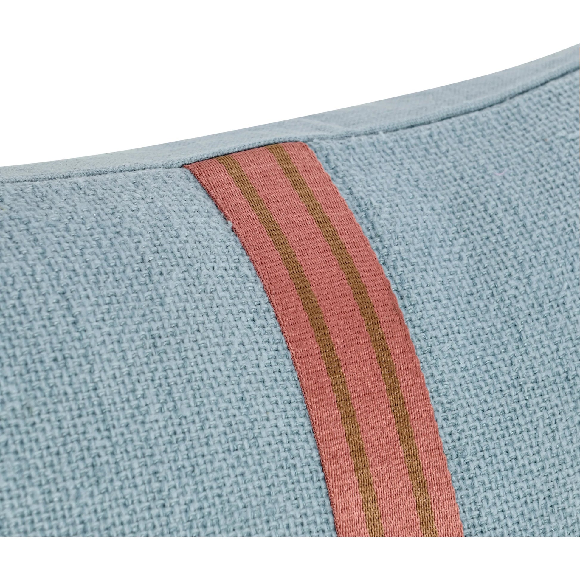 Breton Cotton Linen Blend Throw Pillow by Villa by Classic Home in blue. Made from 60% cotton, 40% belgian linen in a eclectic & global style.