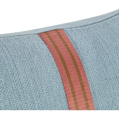 Breton Cotton Linen Blend Throw Pillow by Villa by Classic Home in blue. Made from 60% cotton, 40% belgian linen in a eclectic & global style.