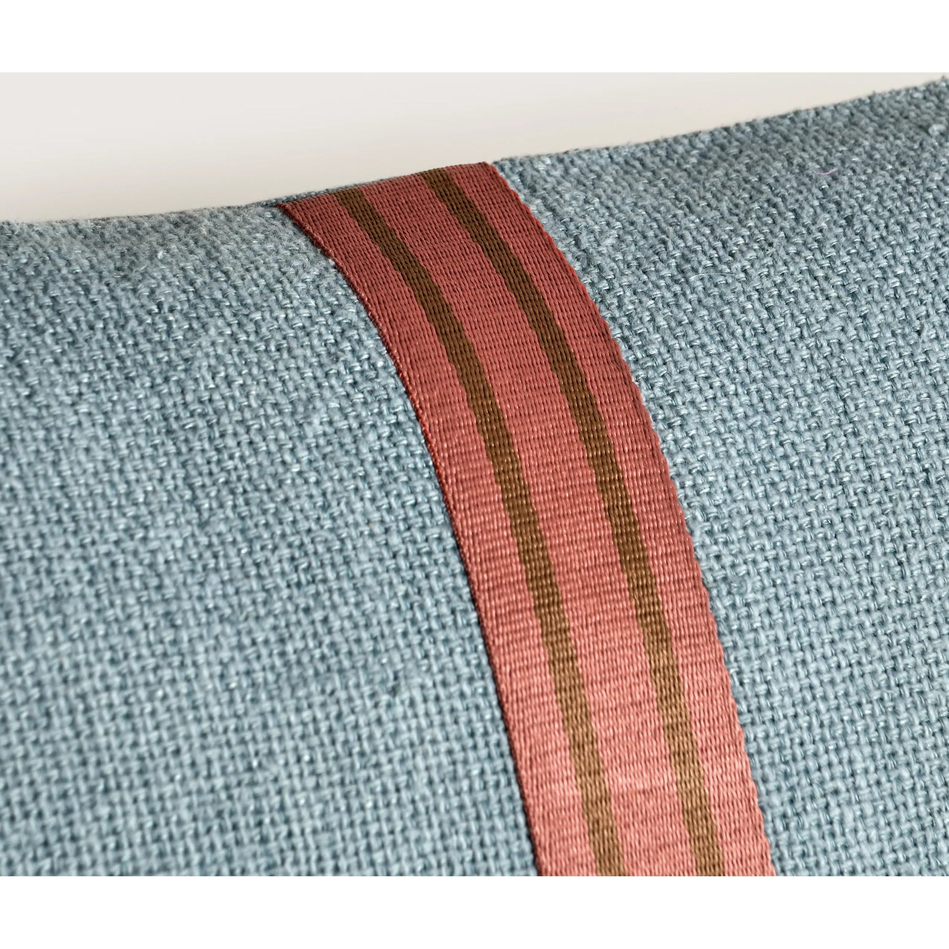 Breton Cotton Linen Blend Throw Pillow by Villa by Classic Home in blue. Made from 60% cotton, 40% belgian linen in a eclectic & global style.