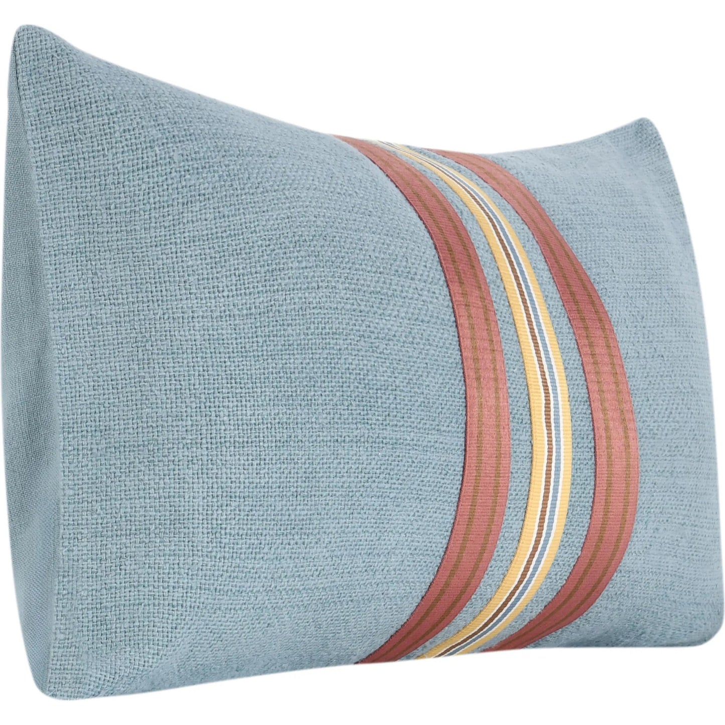 007 SI-2243838 | Additional Silo | Breton Cotton Linen Blend Throw Pillow by Villa by Classic Home in blue. Made from 60% cotton, 40% belgian linen in a eclectic & global style.