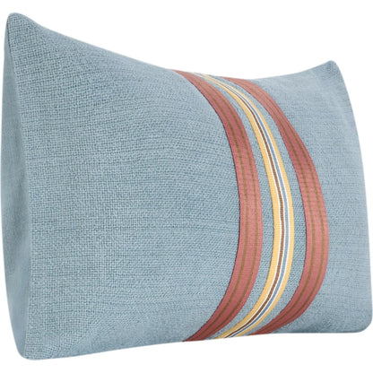 Breton Cotton Linen Blend Throw Pillow by Villa by Classic Home in blue. Made from 60% cotton, 40% belgian linen in a eclectic & global style.