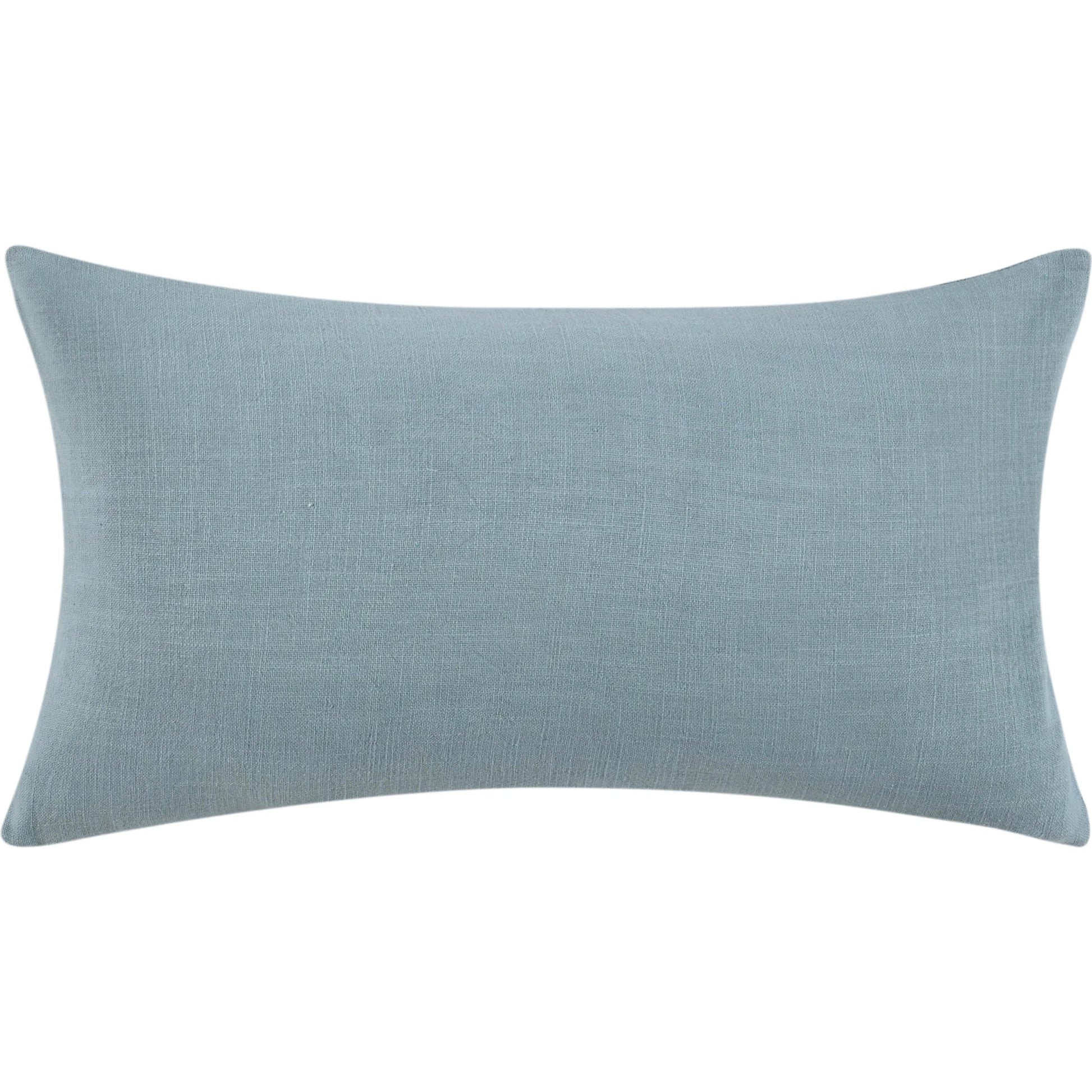 Breton Cotton Linen Blend Throw Pillow by Villa by Classic Home in blue. Made from 60% cotton, 40% belgian linen in a eclectic & global style.