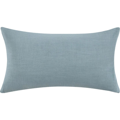 Breton Cotton Linen Blend Throw Pillow by Villa by Classic Home in blue. Made from 60% cotton, 40% belgian linen in a eclectic & global style.