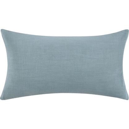 Breton Cotton Linen Blend Throw Pillow by Villa by Classic Home in blue. Made from 60% cotton, 40% belgian linen in a eclectic & global style.