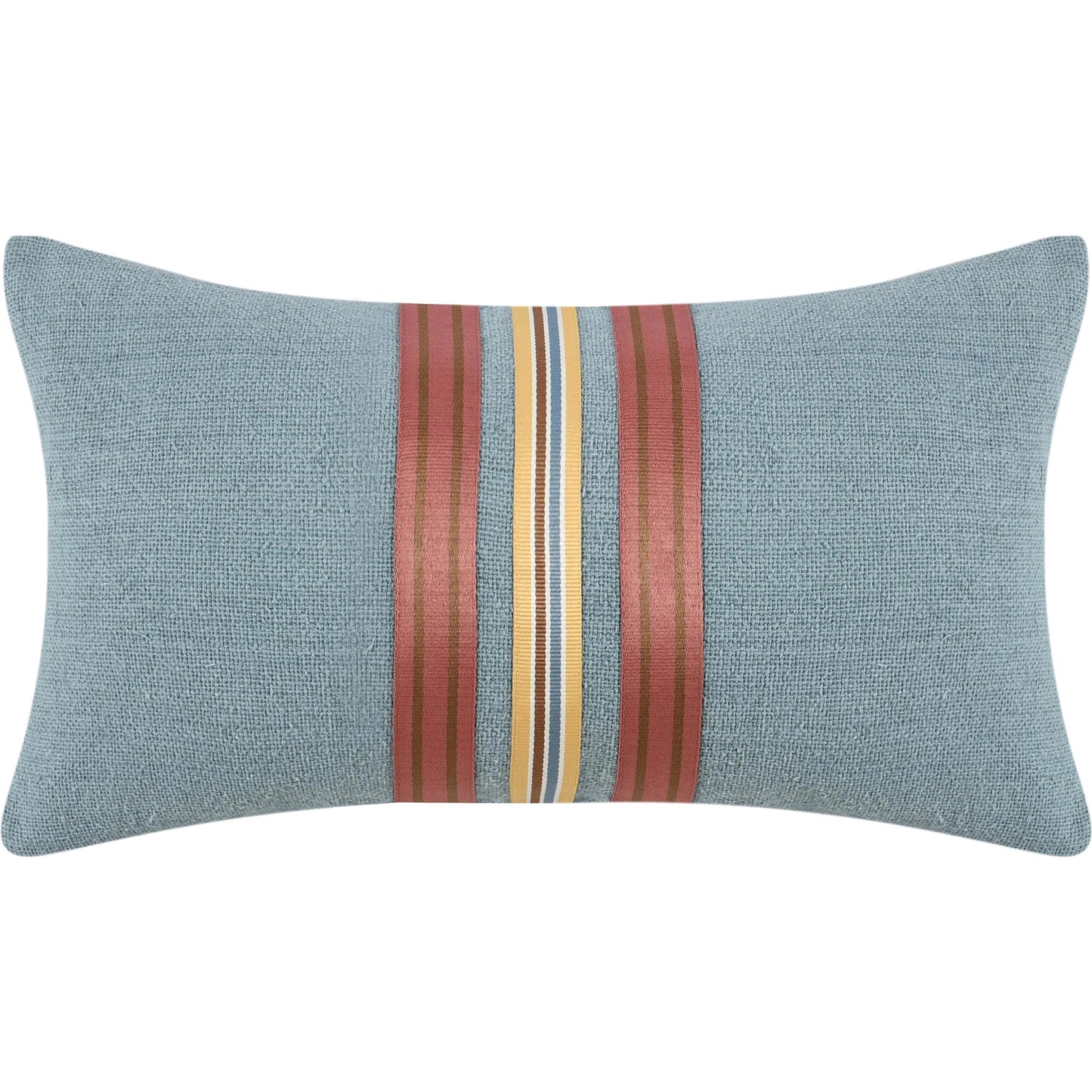 002 SI-2243838 | Primary Silo | Breton Cotton Linen Blend Throw Pillow by Villa by Classic Home in blue. Made from 60% cotton, 40% belgian linen in a eclectic & global style.