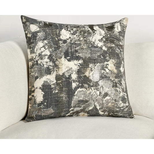 Luciana Cotton Blend Throw Pillow by Villa by Classic Home in gray. Made from 88% cotton, 12% polyester in a unique style.