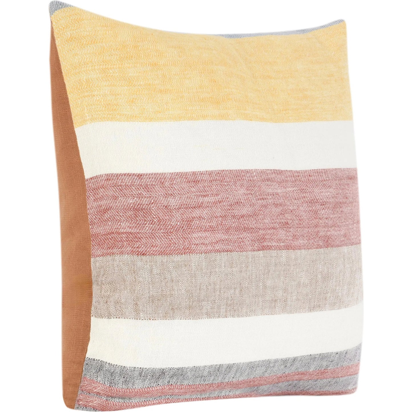 010 SI-2243697 | Additional Silo | Crawford Multicolor Throw Pillow by Villa by Classic Home in red. Made from 100% belgian flax linen in a eclectic & global style.