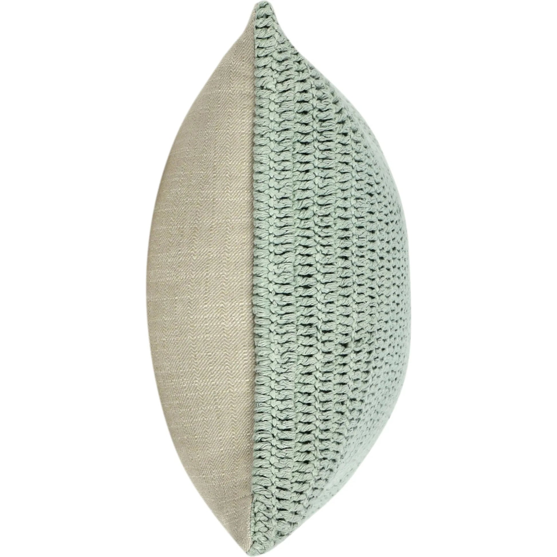 Rina Belgian Linen Throw Pillow by Villa by Classic Home in sagebrush green. Made from 100% belgian flax linen in a transitional style.