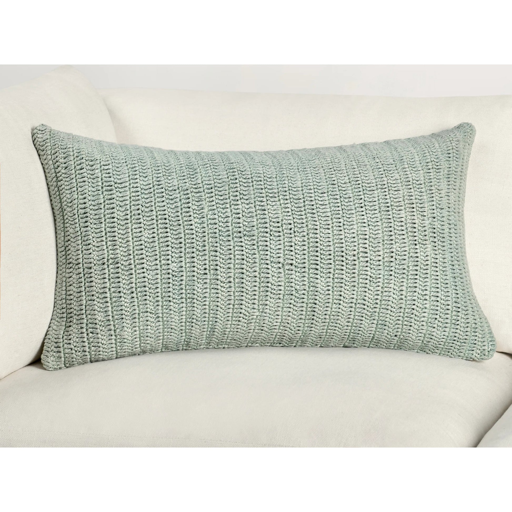 Rina Belgian Linen Throw Pillow by Villa by Classic Home in sagebrush green. Made from 100% belgian flax linen in a transitional style.