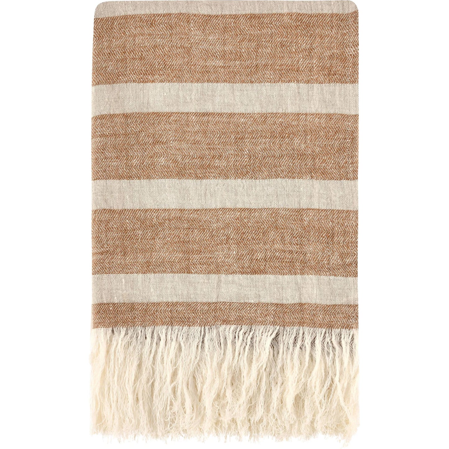001 SI-2223144 | Primary Silo | Sherry 100% Belgian Linen Throw Blanket by Villa by Classic Home in rust. Made from 100% belgian flax linen in a transitional style.