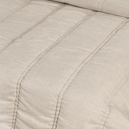 Rowen Cloud Quilt by Villa by Classic Home. Made from 100% ramie in a transitional style.