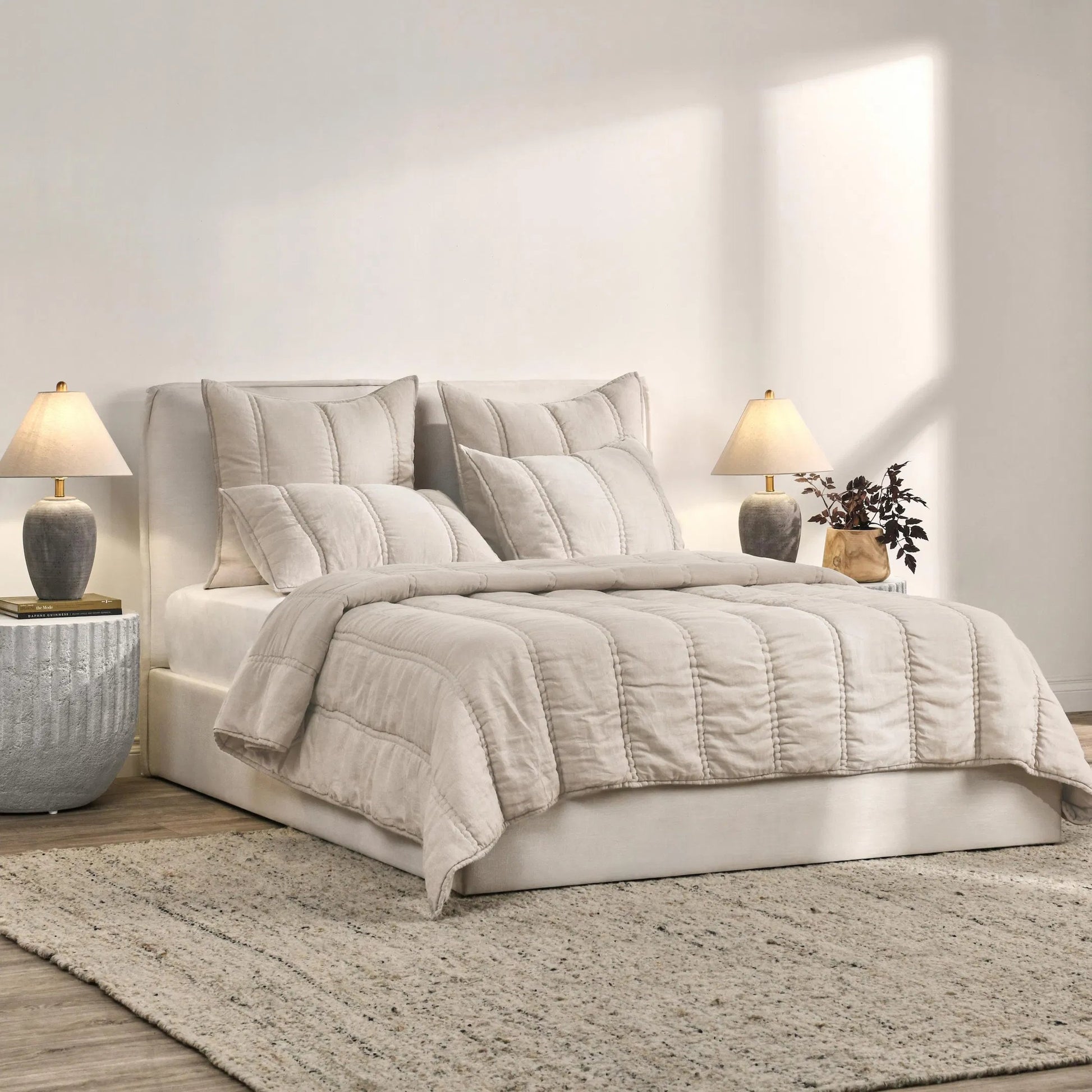 Rowen Cloud Sham by Villa by Classic Home. Made from 100% ramie in a transitional style.