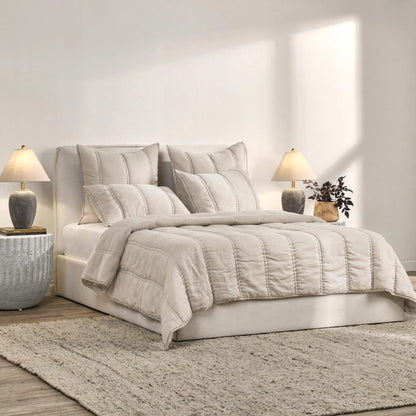 Rowen Cloud Sham by Villa by Classic Home. Made from 100% ramie in a transitional style.