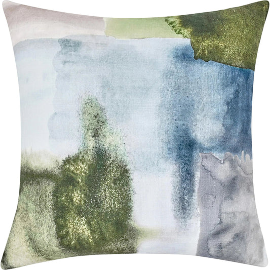 Cotting Cotton Fabric Blue Throw Pillow by Villa by Classic Home in multicolor. Made from 100% cotton in a unique style.