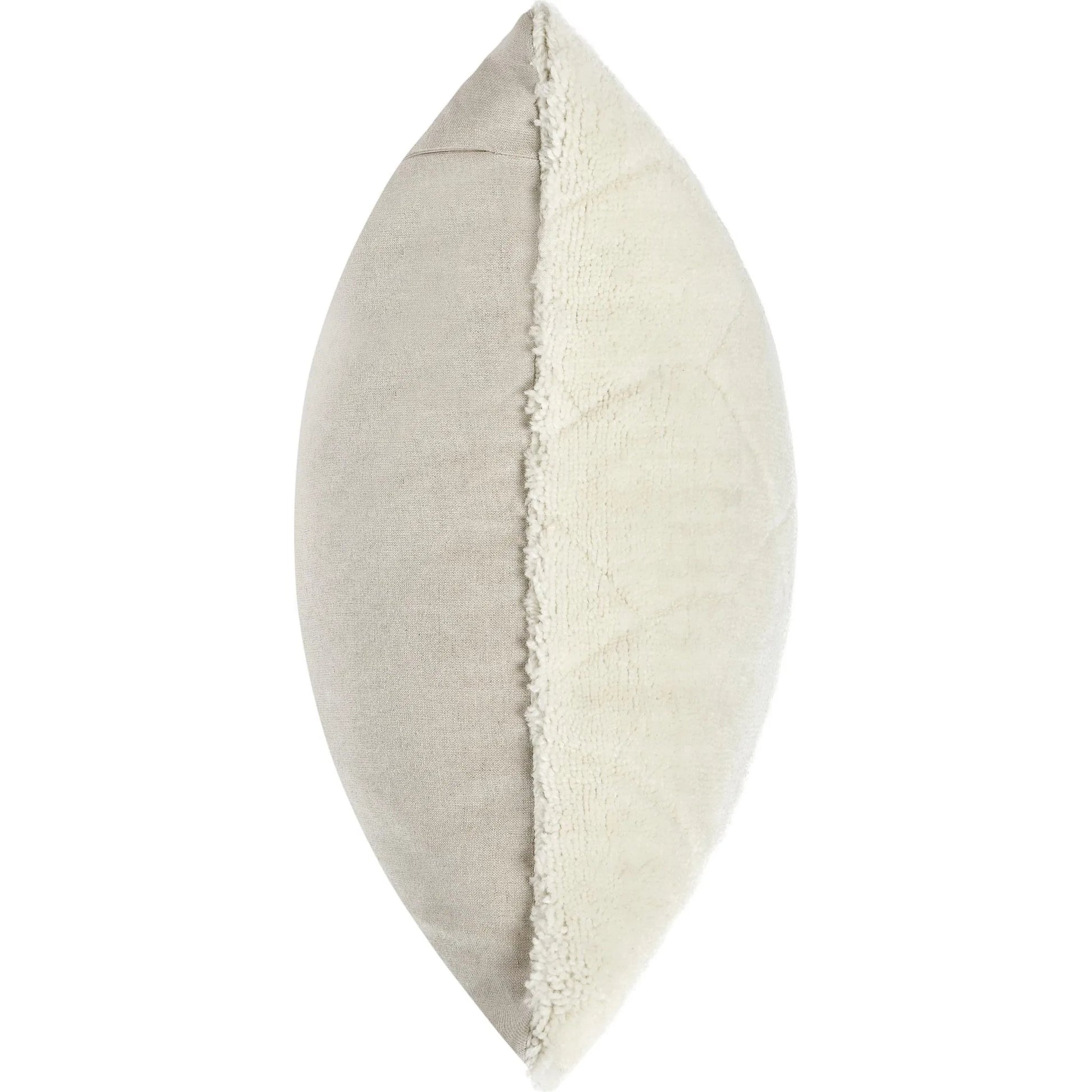 Mercer Wool Blend Fabric Throw Pillow by Villa by Classic Home in ivory. Made from 90% wool, 10% cotton in a transitional style.