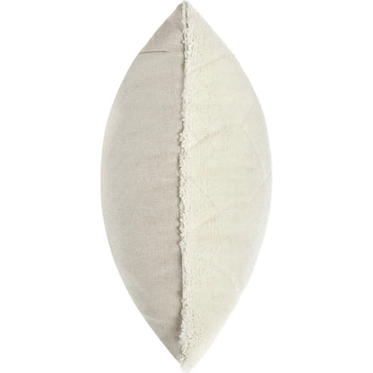 Mercer Wool Blend Fabric Throw Pillow by Villa by Classic Home in ivory. Made from 90% wool, 10% cotton in a transitional style.