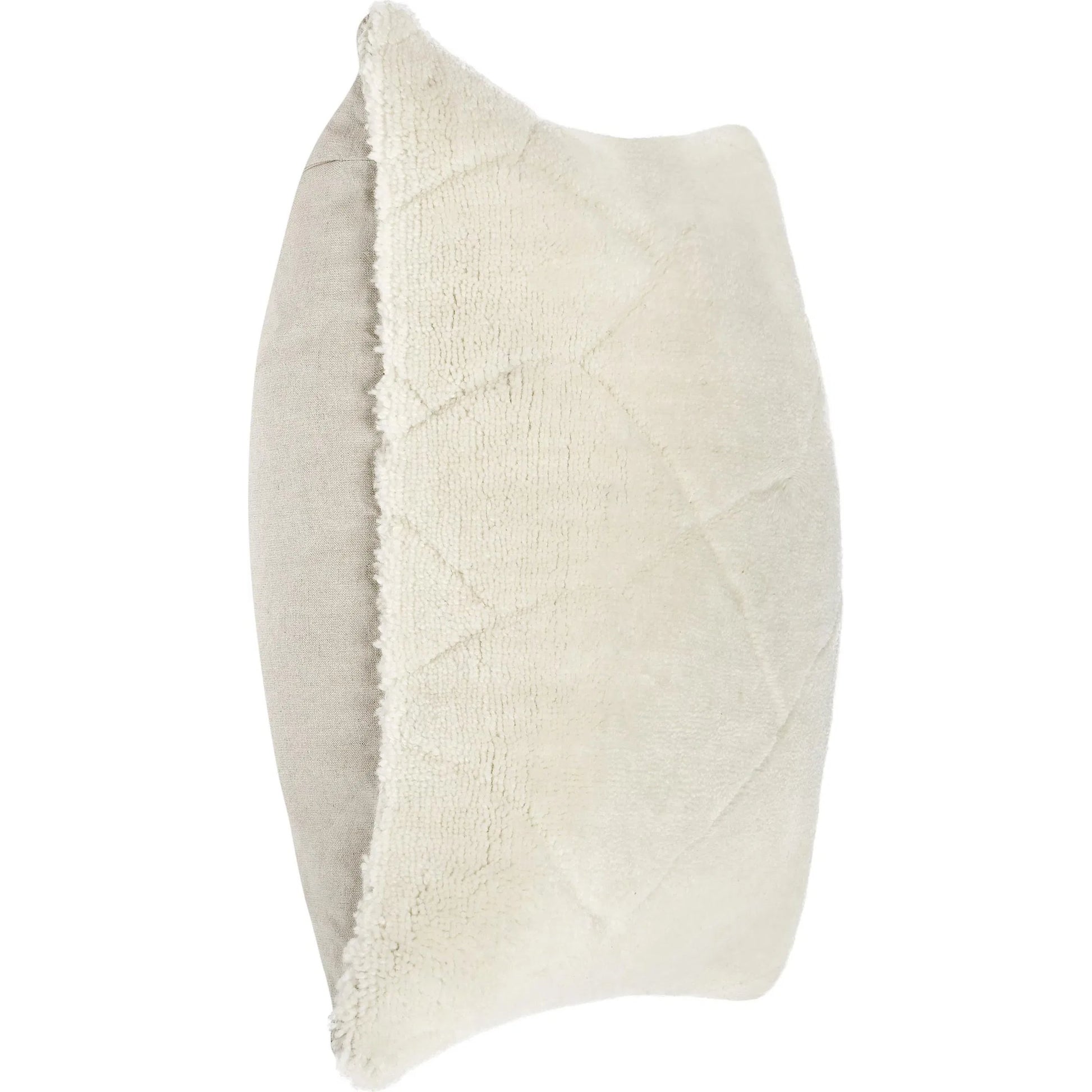 Mercer Wool Blend Fabric Throw Pillow by Villa by Classic Home in ivory. Made from 90% wool, 10% cotton in a transitional style.