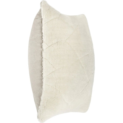 Mercer Wool Blend Fabric Throw Pillow by Villa by Classic Home in ivory. Made from 90% wool, 10% cotton in a transitional style.