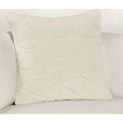 Mercer Wool Blend Fabric Throw Pillow by Villa by Classic Home in ivory. Made from 90% wool, 10% cotton in a transitional style.