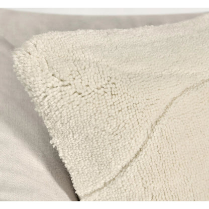 Mercer Wool Blend Fabric Throw Pillow by Villa by Classic Home in ivory. Made from 90% wool, 10% cotton in a transitional style.