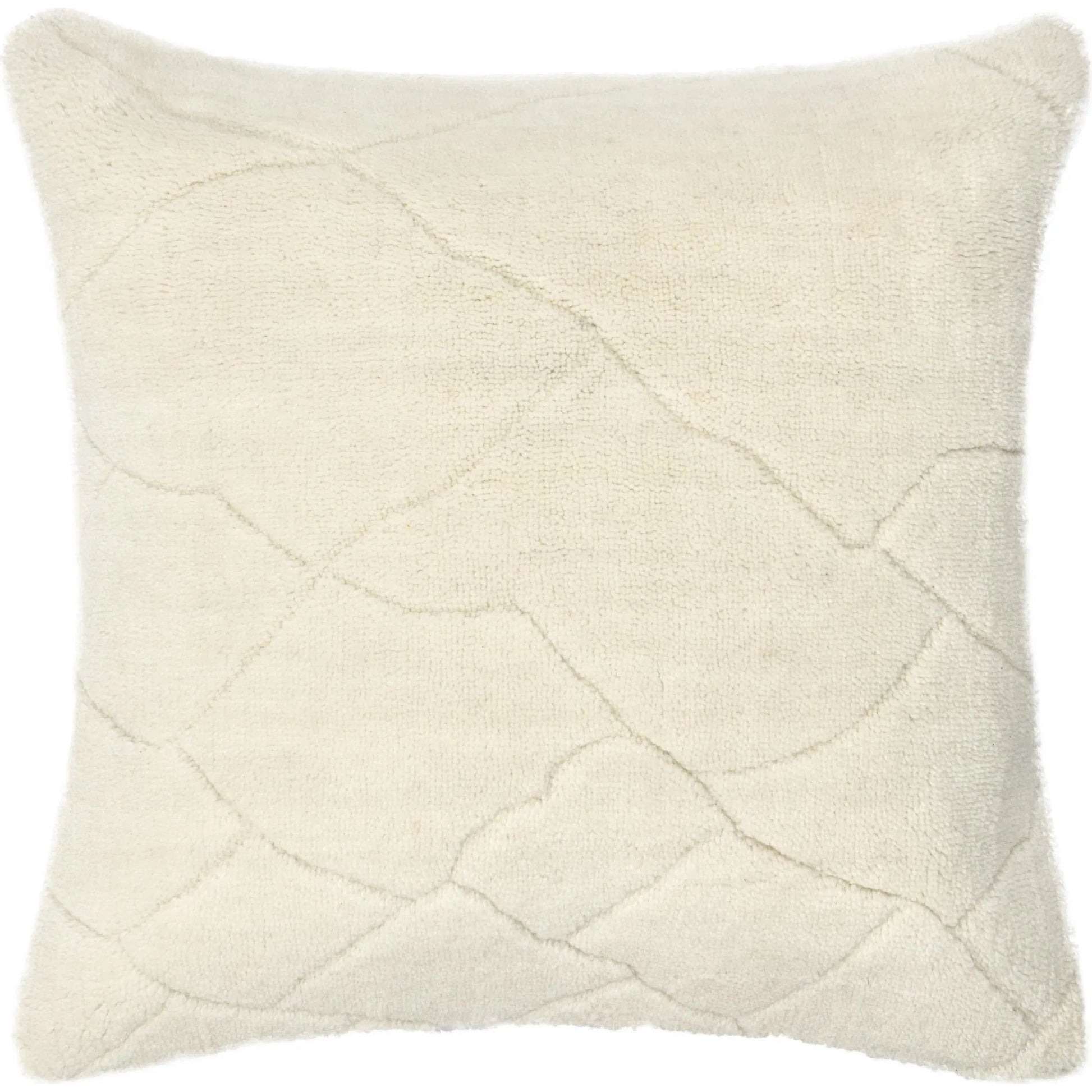 Mercer Wool Blend Fabric Throw Pillow by Villa by Classic Home in ivory. Made from 90% wool, 10% cotton in a transitional style.