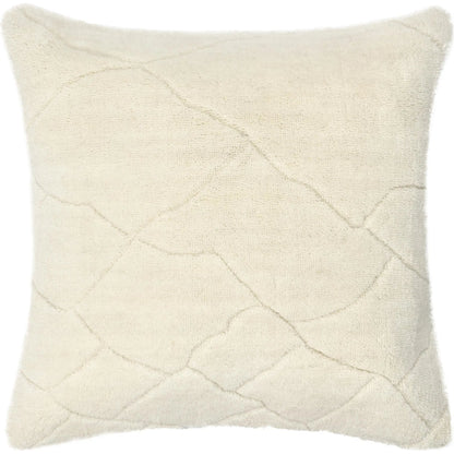 Mercer Wool Blend Fabric Throw Pillow by Villa by Classic Home in ivory. Made from 90% wool, 10% cotton in a transitional style.
