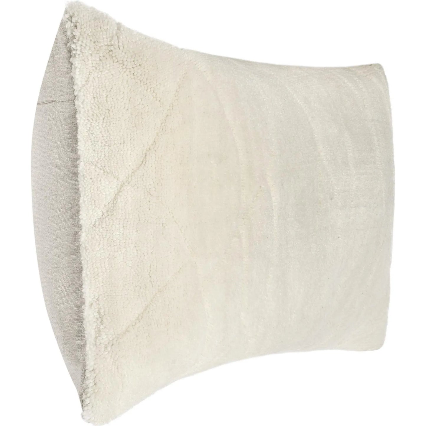 006 SI-2243852 | Additional Silo | Mercer Wool Blend Fabric Throw Pillow by Villa by Classic Home in ivory. Made from 90% wool, 10% cotton in a transitional style.