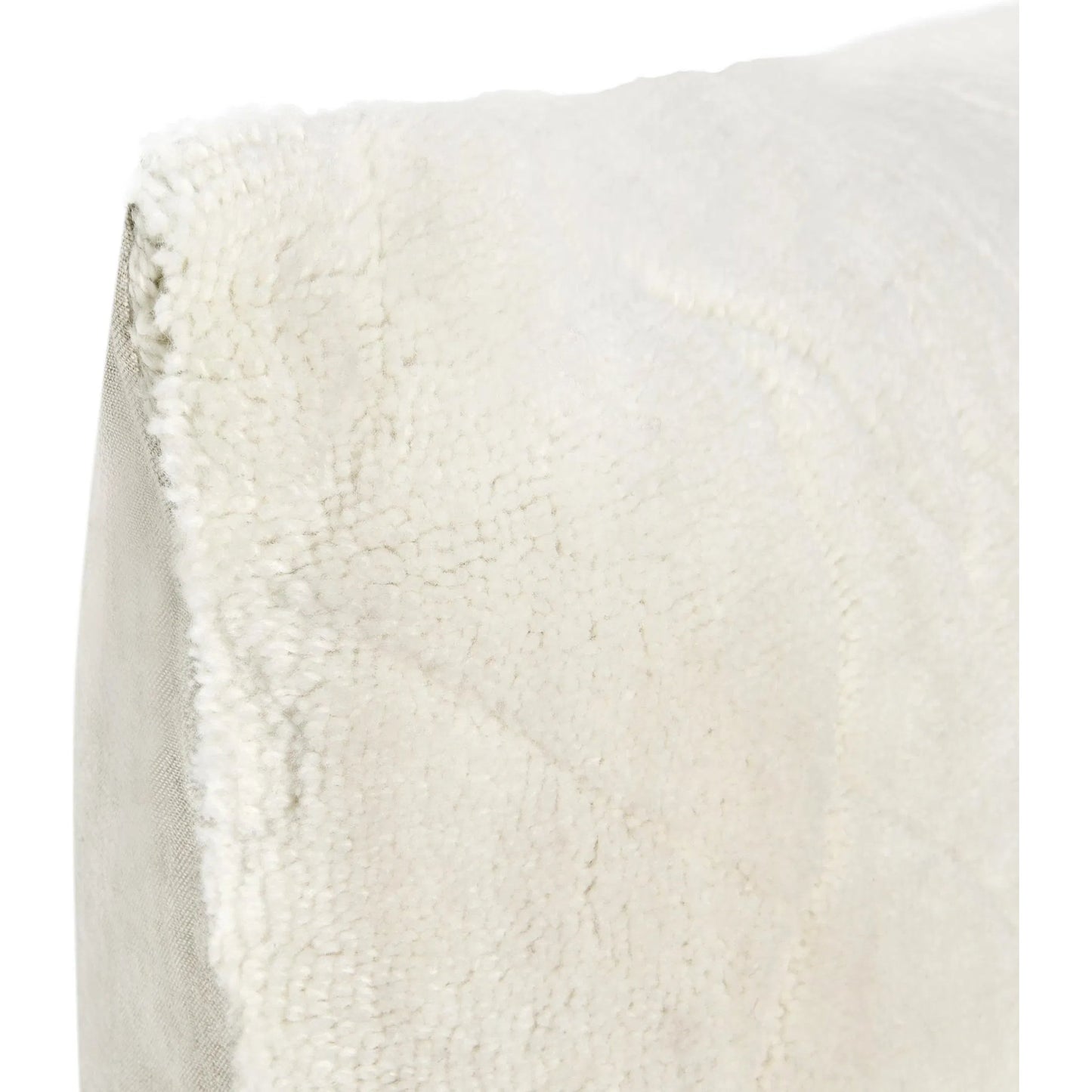 011 SI-2243852 | Closeup | Mercer Wool Blend Fabric Throw Pillow by Villa by Classic Home in ivory. Made from 90% wool, 10% cotton in a transitional style.
