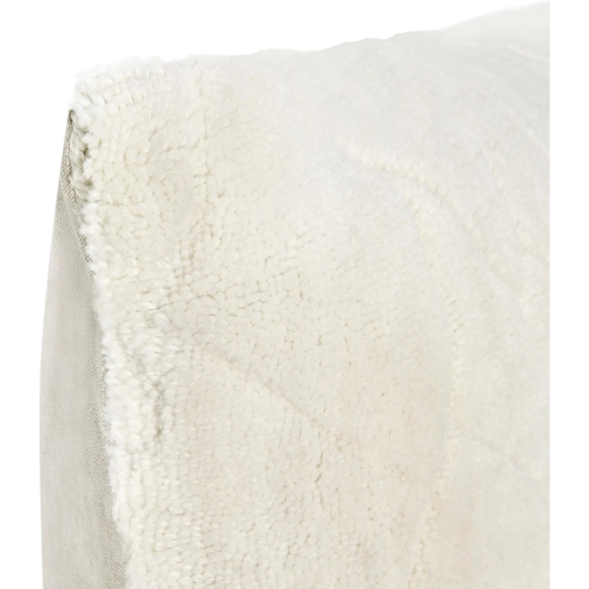 Mercer Wool Blend Fabric Throw Pillow by Villa by Classic Home in ivory. Made from 90% wool, 10% cotton in a transitional style.