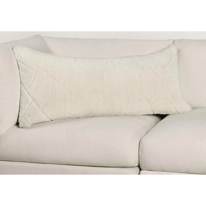 Mercer Wool Blend Fabric Throw Pillow by Villa by Classic Home in ivory. Made from 90% wool, 10% cotton in a transitional style.