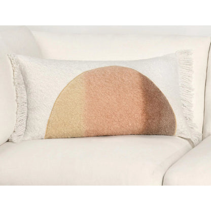 Rahun Hand-Dip Dyed Throw Pillow by Villa by Classic Home in ivory. Made from 70% wool acrylic, 30% polyester in a transitional style.