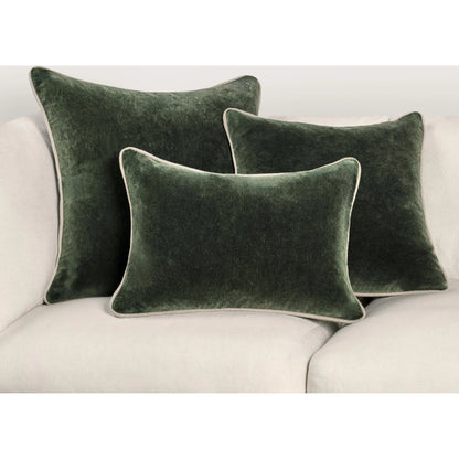 Heirloom Velvet Pillow by Villa by Classic Home in green. Made from 100% cotton in a unique style.