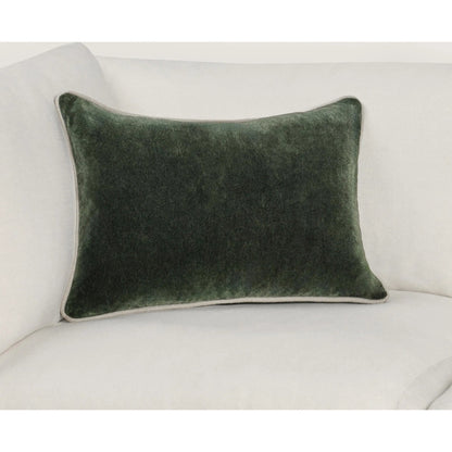 Heirloom Velvet Pillow by Villa by Classic Home in green. Made from 100% cotton in a unique style.