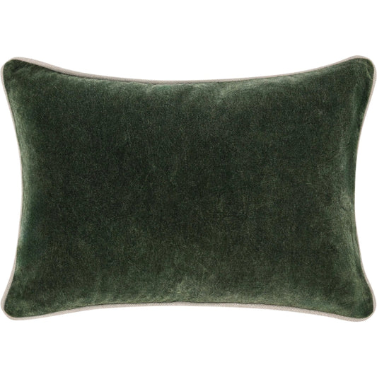 001 None | Unknown | Heirloom Velvet Pillow by Villa by Classic Home in green. Made from 100% cotton in a unique style.