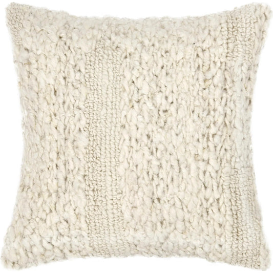 Sinclair Hand Woven Ivory Throw Pillow by Villa by Classic Home in ivory. Made from 90% wool, 10% cotton in a unique style.