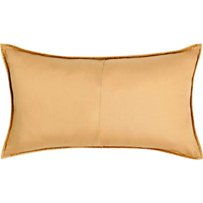Bari Velvet Honey Gold Sham by Villa by Classic Home in gold. Made from front: 100% rayon velvet, back: 100% solid cotton back in a eclectic & global style.