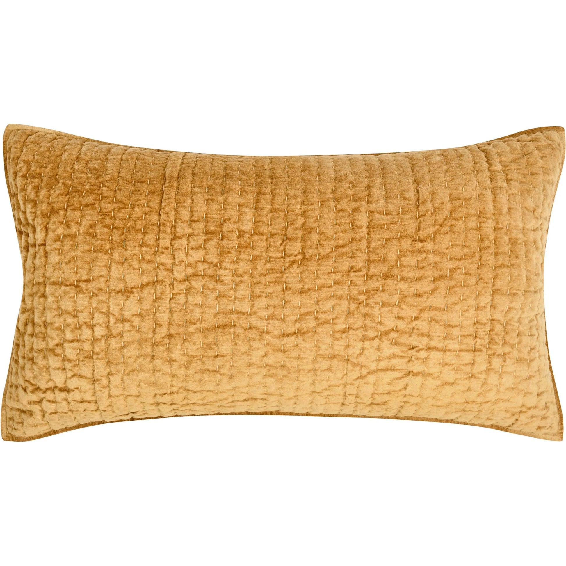 Bari Velvet Honey Gold Sham by Villa by Classic Home in gold. Made from front: 100% rayon velvet, back: 100% solid cotton back in a eclectic & global style.