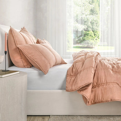 Rowen Cloud Quilt by Villa by Classic Home. Made from 100% ramie in a transitional style.