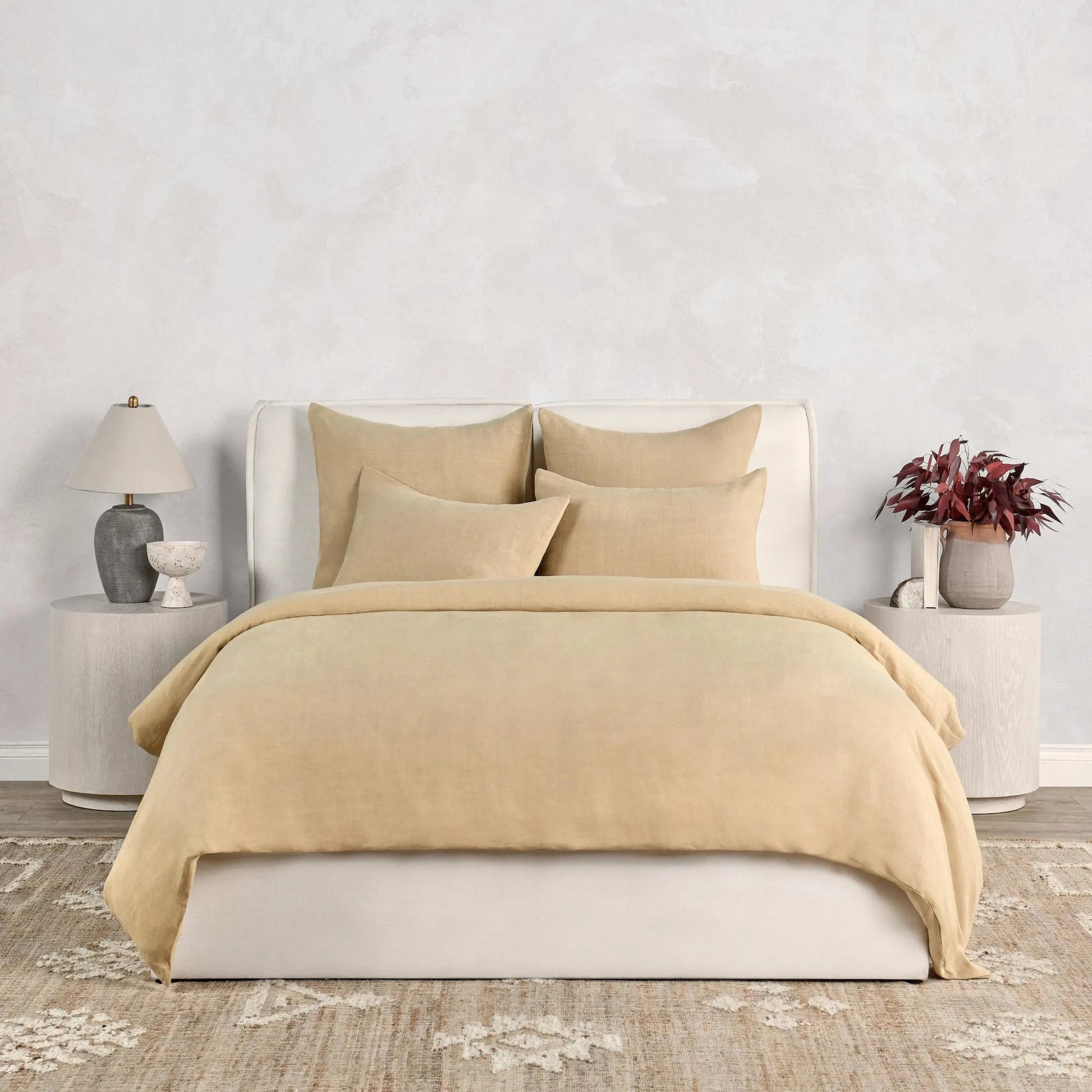 Paloma Hemp Ochre Sham by Villa by Classic Home. Made from 100% hemp in a transitional style.