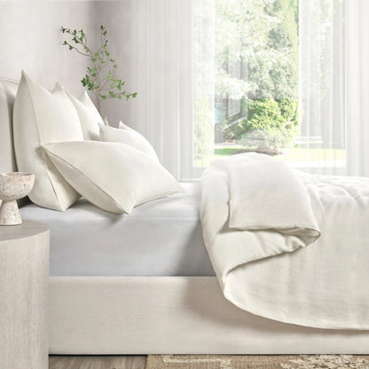 Paloma Hemp Ochre Duvet by Villa by Classic Home. Made from 100% hemp in a transitional style.