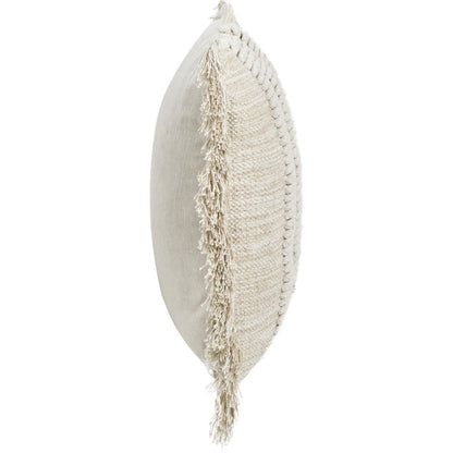 Lucera Woven Fabric Throw Pillow by Villa by Classic Home in beige. Made from 100% cotton in a transitional style.
