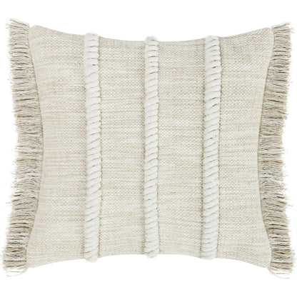 Lucera Woven Fabric Throw Pillow by Villa by Classic Home in beige. Made from 100% cotton in a transitional style.
