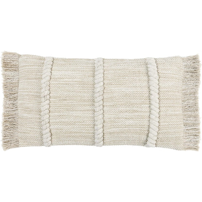 Lucera Woven Fabric Throw Pillow by Villa by Classic Home in beige. Made from 100% cotton in a transitional style.