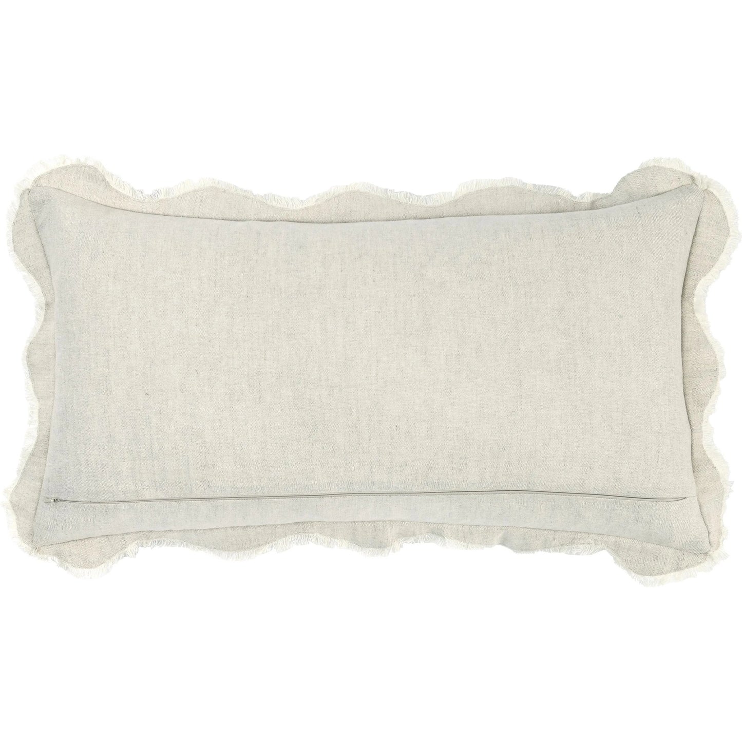 005 SI-2243724 | Additional Silo | Tollo Applique Design Linen Blend Throw Pillow by Villa by Classic Home in ivory. Made from 50% cotton, 50% linen in a transitional style.